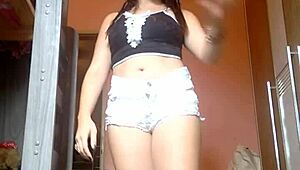 Teen Brazilian amateurs dance funk in a lively Portuguese video