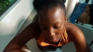 Yo, sexy stepdaughter gets wild with dildo in condo... vibe on my balls! 😈