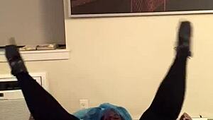 Hazelnutxxx in Halloween Cosplay Reveals Shaved Pussy Secret with Blue Hair