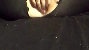 Bored slut wife pounds her pussy and squeezes plug into tight ass