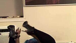 Hazelnutxxx in Halloween Cosplay Reveals Shaved Pussy Secret with Blue Hair