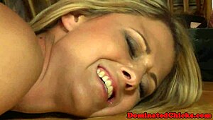 Punished sub using dildo while dom watches me