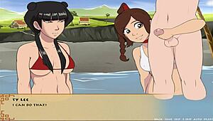 Ever seen Korra and Jinora double stuffed in anime?