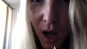 blonde slut masturbates with toys on horny webcam sex session