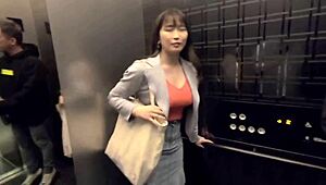 Japanese Teen with Big Tits in Homemade Action