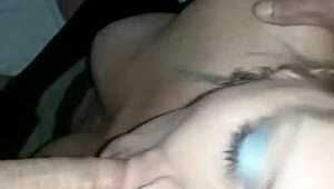 Heatherames mouth full of cum from sucking cock