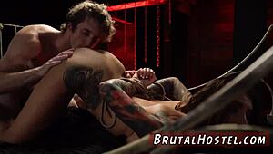 Step daughter Aidra Fox punished hard for smoking.