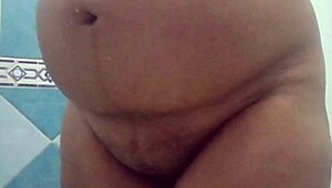 Karmica feels sensual in the shower after the beach