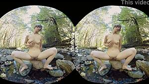 Yanks Carmen December Toys Her Bushy Snatch Outdoors