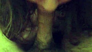 My girlfriend gives me a blindfold blowjob, feels so good