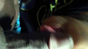 Early morning chewy sucking black cock.