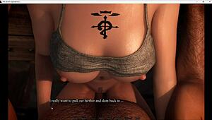 He finally claims the curvy mature pussy with huge tits in 3d game