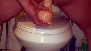 Fun with 2 Huge Dildos in Wild Anal Play