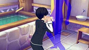 Watch Kirito Get A Blowjob And Cumshot In His Mouth In Sword Art Online Yaoi?