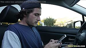 Horny Cherie Deville takes monster cock delivery in doggystyle riding with shaved tits.