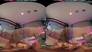 Vrhush performs a creamy slam dunk with Alexia Anders.