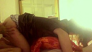 Blonde MILF Fucked Hard in Satin Panty and Fishnet Heels