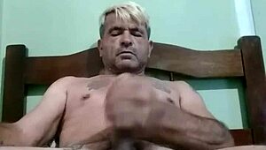 this gay guy has a sexy close-up desire to cum in casual setting