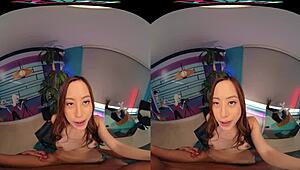 Vrhush performs a creamy slam dunk with Alexia Anders.