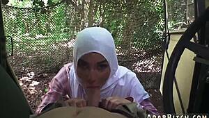 Stunning Arab Girl in Casting Sucks Muslim Immigrant Cock Hard