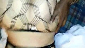 sexy latina in fishnets takes on huge challenge.