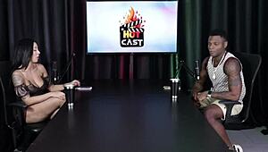 Will Mastro in sheer red lingerie performs multiple scenes despite stress