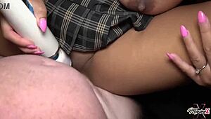 Maxine, take his cum on your tits after fucking?