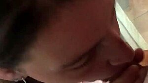 saltedrat gives blowjob in the shower while bathing