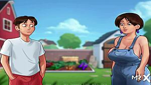 I solved the riddle and summoned a girl with horns for blowjob fun in Summertime Saga