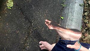 elizabeth's got these really dirty feet from walking around