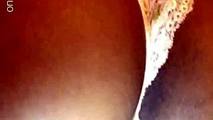 she reveals MORE of her SHAVED PUSSY in panties