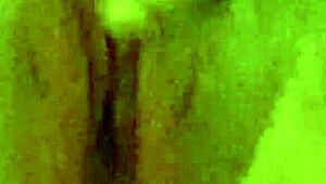 I saw horny teen use cucumber dildo