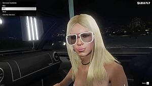 GTA 5 första-person hor-möte i bilscen