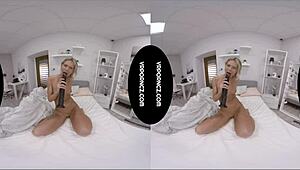 Vr - Big Black Dildo In Tight Pussy With Milf And Toys