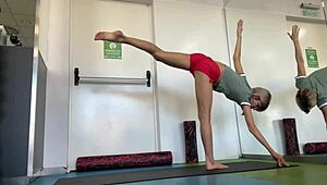 hey, wanna join my hot gym session with a skinny blonde teen slut?