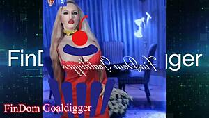 blonde goddess dominates with jerk instructions