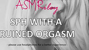 Femdom humiliates small cock with ruined orgasm.