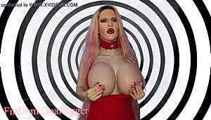 blonde goddess dominates with jerk instructions