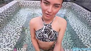 Barbie, a petite Colombian, gets fucked in a tropical city POV style