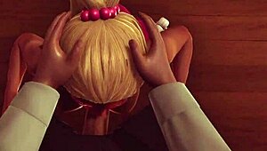 Asian teen in 3D hentai hardcore sex