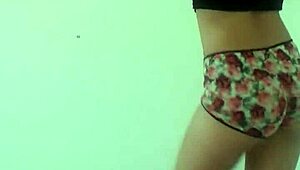 Teen dances Brazilian funk style.