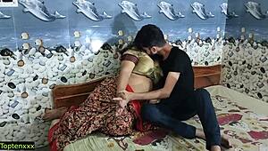 Wow, Bengali hot bhabhi with young Indian boy in steamy first-time action!