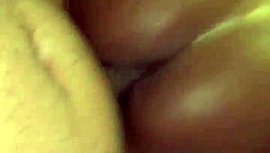 Ebony Babe Bent Over for Doggystyle Fucking and Cumshot