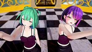 Hololive Characters Dancing with Joy