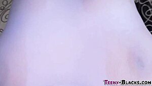 Nubian teen in lingerie masturbates to monster cock 😍