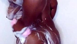 Ebony Bath Time: Relaxing Massage Session