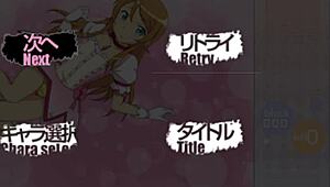 kousaka kirino strips during arkanoid gameplay in this anime hentai