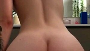 teen explores anal depths with a dildo in homemade solo play. she rides it hard, pushing her limits in softcore ecstasy.