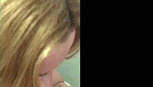 Sexy blonde girl is a blowjob expert 😘
