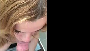 Sexy blonde girl is a blowjob expert 😘